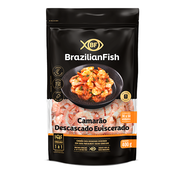 Camarão Descascado Eviscerado 400g Brazilian Fish